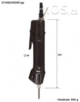 Elektrický momentový šroubovák BL-7000 HEX ESD / antistatický - rozměry